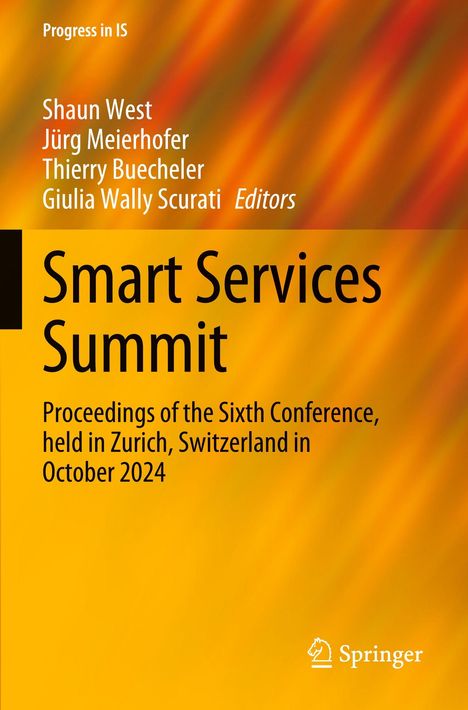 „Smart Services Summit. Proceedings of the Sixth Conference, held in Zurich, Switzerland in October 2024.“ Orange Farbverlauf.