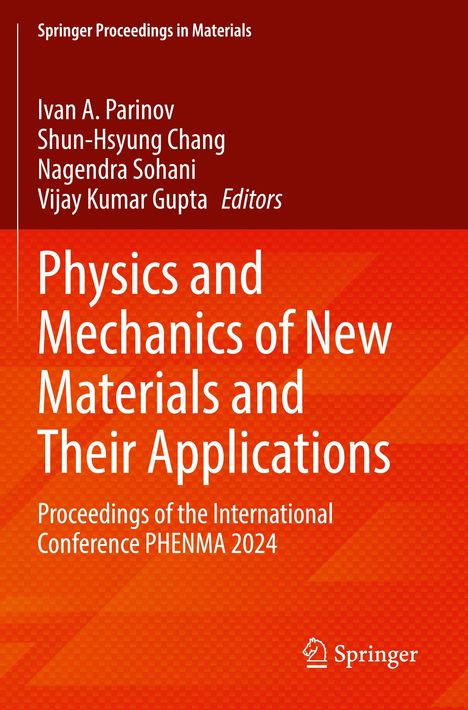 Titel: Physics and Mechanics of New Materials and Their Applications; Springer Logo unten. Rot-orange Hintergrund.