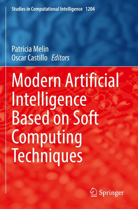 "Modern Artificial Intelligence Based on Soft Computing Techniques" steht auf blau-rotem Hintergrund. Springer-Logo.