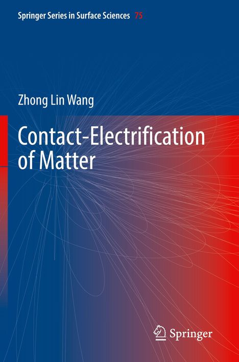 "Contact-Electrification of Matter" von Zhong Lin Wang, blaue bis rote Farbverläufe mit Linien, Springer-Logo.
