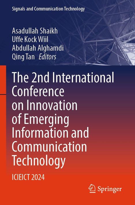 Text zur Konferenz über innovative Informationstechnologie. Blaue und orange Farbtöne. Springer-Logo unten rechts.
