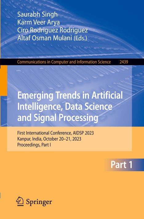 Emerging Trends in Artificial Intelligence, Data Science and Signal Processing, Buch