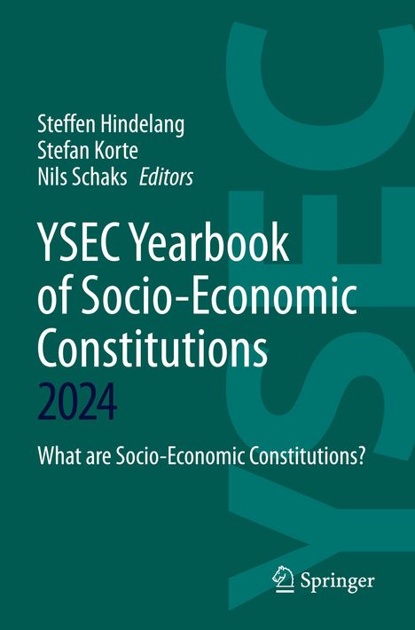"YSEC Yearbook of Socio-Economic Constitutions 2024" steht in weißem Text auf grünem Hintergrund. Unten ist ein Springer-Logo.