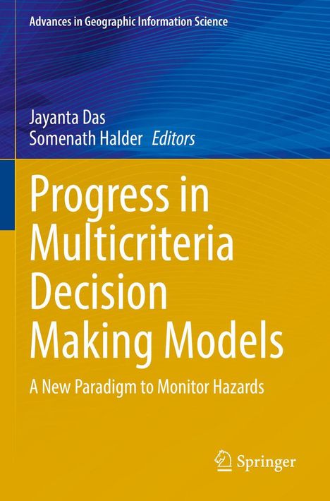 "Progress in Multicriteria Decision Making Models" steht auf blau-gelbem Hintergrund. Logo rechts unten.