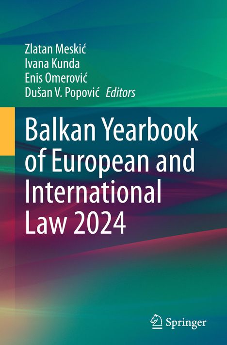 Balkan Yearbook of European and International Law 2024, Buch