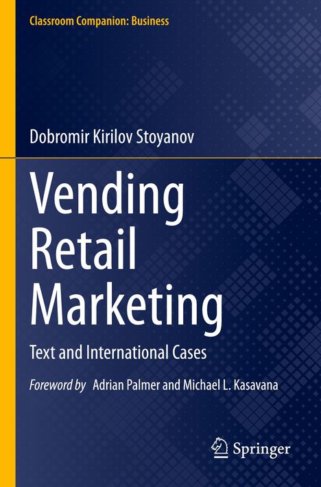 „Vending Retail Marketing“ von Dobromir Kirilov Stoyanov. Blauer Hintergrund mit gelbem Rand, Springer-Logo unten rechts.