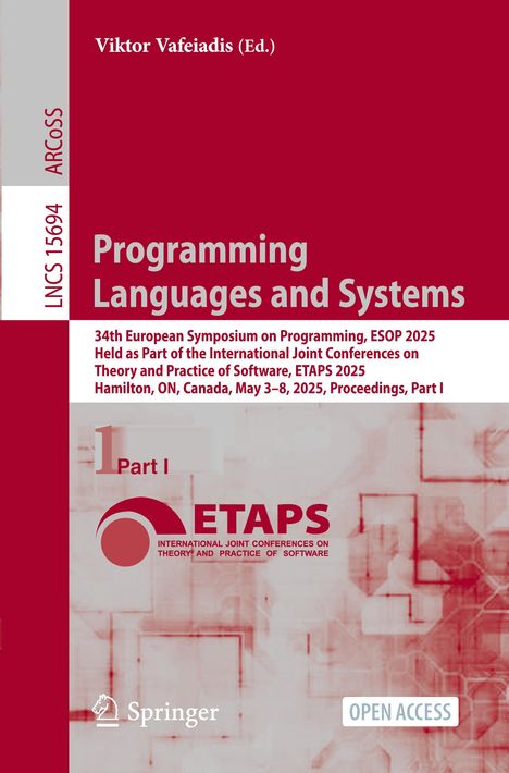 Programming Languages and Systems, Buch