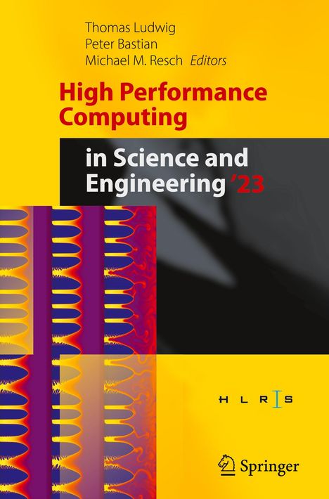 Text über "High Performance Computing". Buntes Design mit wissenschaftlichen Grafiken und dem Springer-Logo.