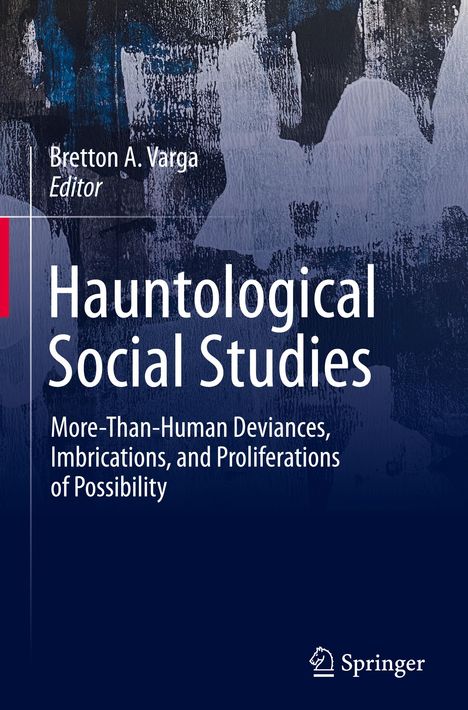 "Hauntological Social Studies" von Bretton A. Varga. Abstrakter Hintergrund in Blau- und Grautönen.