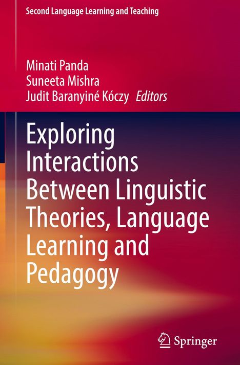 Titel: "Exploring Interactions Between Linguistic Theories, Language Learning and Pedagogy", rote und orangefarbene Verläufe.