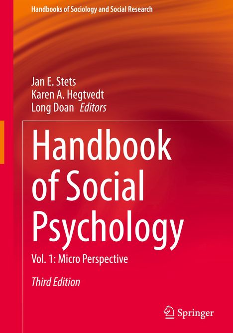 "Handbook of Social Psychology, Vol. 1: Micro Perspective, Third Edition." Rotes Cover, weiße Schrift, Springer-Logo.