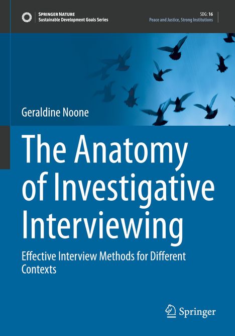 Titel: The Anatomy of Investigative Interviewing. Hintergrund: Fliegende Vögel auf blauem Grund.