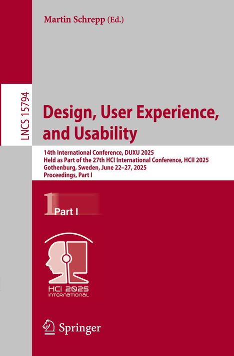 Design, User Experience, and Usability, Buch