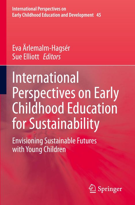 Titel: "International Perspectives on Early Childhood Education for Sustainability". Roter Hintergrund, Springer-Logo.