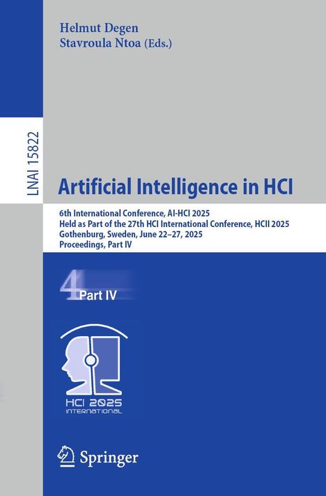 Artificial Intelligence in HCI, Buch