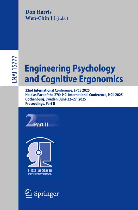 Engineering Psychology and Cognitive Ergonomics, Buch