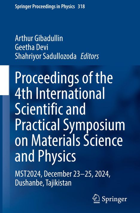 Proceedings of the 4th International Scientific and Practical Symposium on Materials Science and Physics, Buch