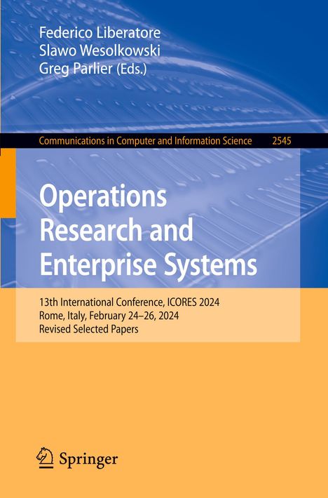 Operations Research and Enterprise Systems, Buch
