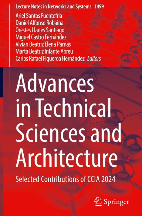 "Advances in Technical Sciences and Architecture" weiße Schrift, roter Hintergrund, Springer-Logo mit Springer-Schriftzug.