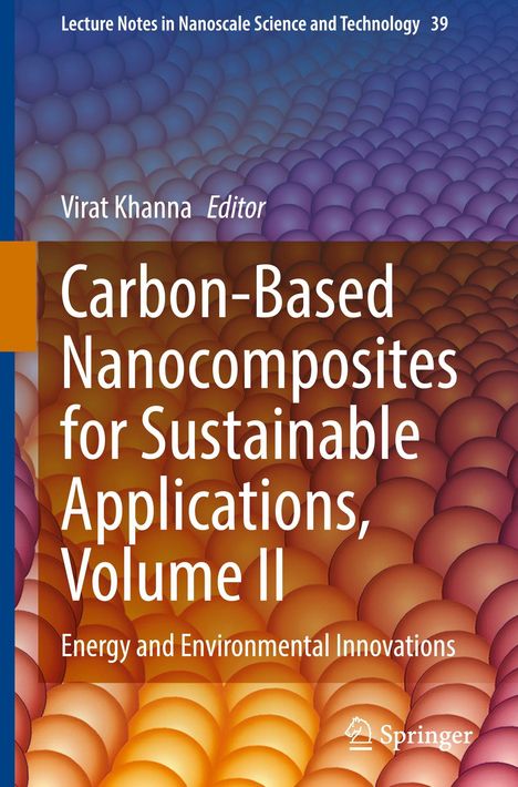 „Carbon-Based Nanocomposites for Sustainable Applications, Volume II“. Farbverlauf hinter Wabenstruktur, Springer-Logo unten.