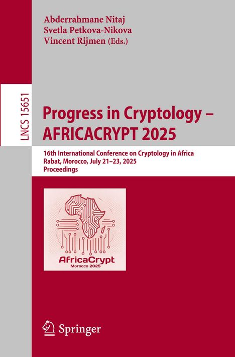 Progress in Cryptology - AFRICACRYPT 2025, Buch