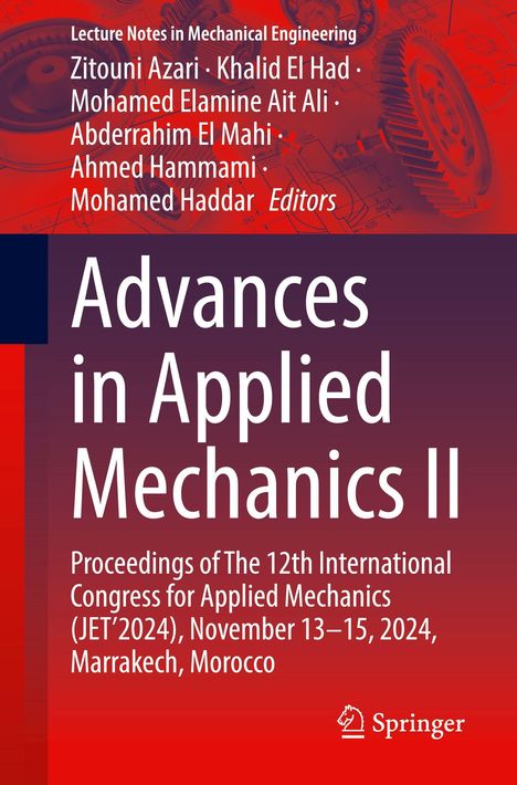 Text: "Advances in Applied Mechanics II". Illustration von Zahnrädern. Logo von Springer unten rechts.