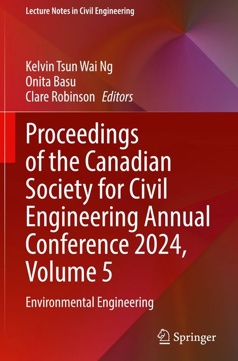 "Proceedings of the Canadian Society for Civil Engineering Annual Conference 2024, Volume 5. Bunte Hintergrundfarbe."