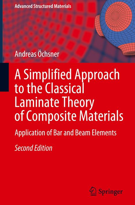 Titel: "A Simplified Approach to the Classical Laminate Theory of Composite Materials". Rote abstrakte Grafiken.