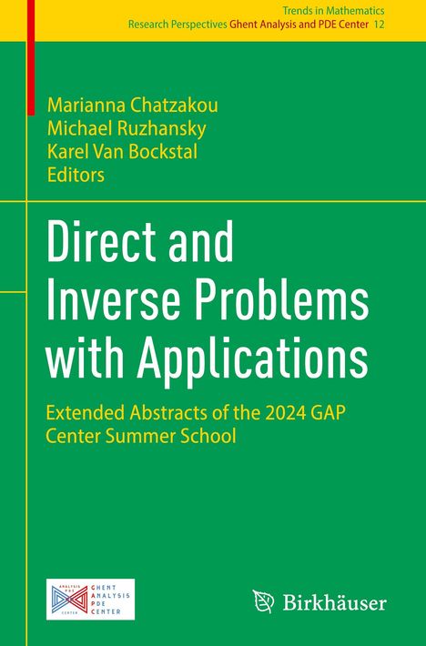 Direct and Inverse Problems with Applications, Herausgeber: Marianna Chatzakou und andere. Grüner Hintergrund.