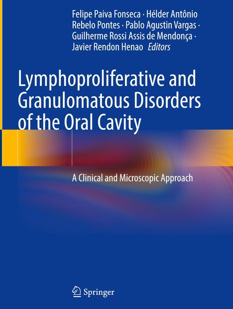 Ein blaues Buchcover mit dem Titel "Lymphoproliferative and Granulomatous Disorders of the Oral Cavity". Darunter das Springer-Logo.