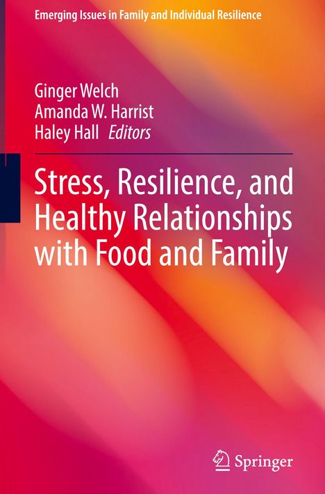 "Stress, Resilience, and Healthy Relationships with Food and Family" vor einem bunten Farbverlauf. Springer-Logo unten.