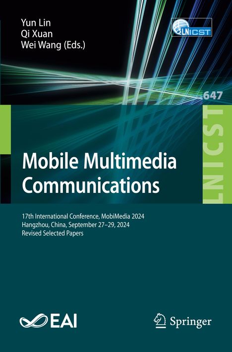 "Mobile Multimedia Communications" mit Infos zur Konferenz 2024. Wissenschaftlicher Look, Logos von EAI und Springer.
