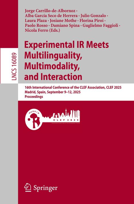 Experimental IR Meets Multilinguality, Multimodality, and Interaction, Buch