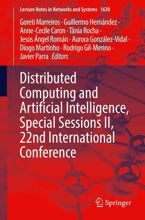 Titel: Distributed Computing and Artificial Intelligence, Special Sessions II, 22nd International Conference. Hintergrund in Rot-Orange.