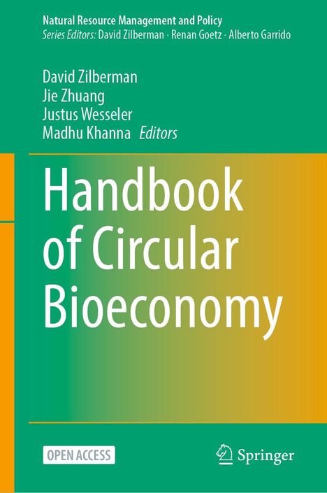 Handbook of Circular Bioeconomy. Herausgeber: David Zilberman et al. Grünes und gelbes Cover. Springer-Logo.