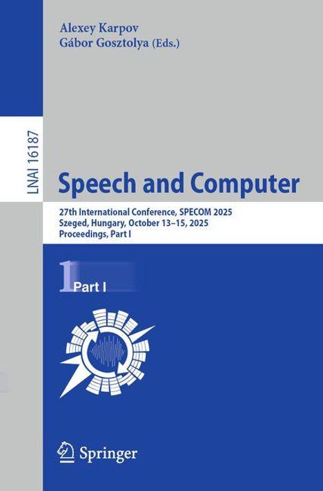 Speech and Computer, Buch