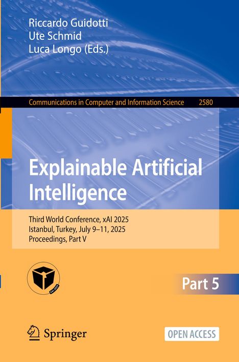 "Explainable Artificial Intelligence", Konferenz xAI 2025, Istanbul, Teil V. Springer-Logo, blau-orange Gestaltung.