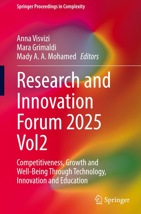 Titel: "Research and Innovation Forum 2025 Vol2". Hintergrund in Rot und Orange, mit Springer-Logo unten.