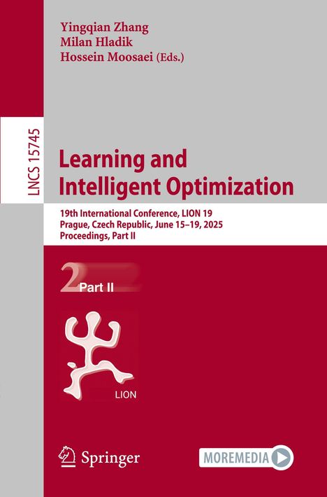 "Learning and Intelligent Optimization", 19th Int. Conference, LION 19, Prague, Czech Republic, June 15–19, 2025. Springer-Logo.