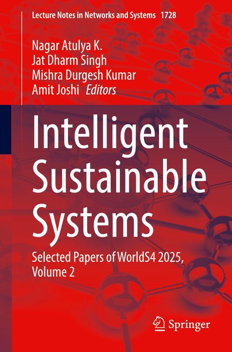 "Intelligent Sustainable Systems" steht groß geschrieben. Daneben ist das Springer-Logo. Hintergrund: Rote Molekülstruktur.