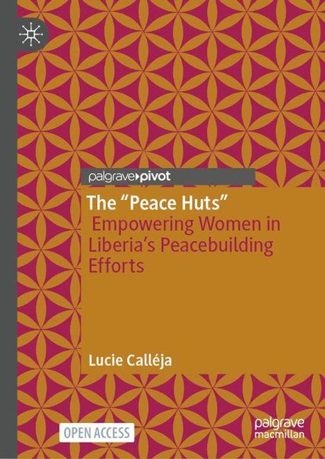 "The 'Peace Huts': Empowering Women in Liberia's Peacebuilding Efforts" von Lucie Calléja. Geometrisches Muster im Hintergrund.