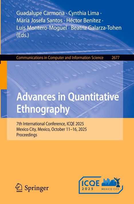 Titel: Advances in Quantitative Ethnography. Konferenz: ICQE 2025, Mexico City. Herausgeber: Carmona, Lima, Santos, Benítez.