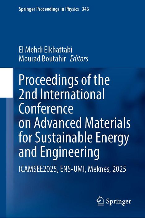 "Proceedings of the 2nd International Conference on Advanced Materials for Sustainable Energy and Engineering." Blaues Cover.