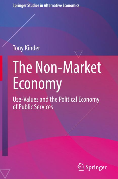 Buchtitel "The Non-Market Economy". Farbenfrohes Design in Blau- und Rosatönen mit geometrischen Formen. Springer-Logo.
