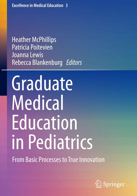 Buchtitel: "Graduate Medical Education in Pediatrics", farbverlaufender Hintergrund, Springer-Logo.