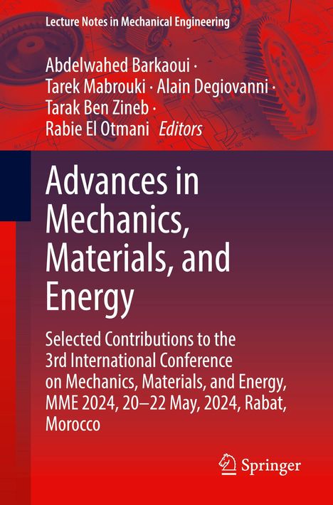 Buchtitel: Advances in Mechanics, Materials, and Energy. Autoren: Abdelwahed Barkaoui, Tarek Mabrouki u.a. Hintergrund: Zahnräder.
