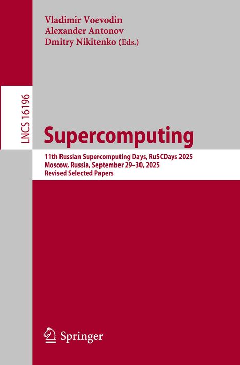 Titel: Supercomputing. Autoren: Vladimir Voevodin, Alexander Antonov, Dmitry Nikitenko. Verlag: Springer.