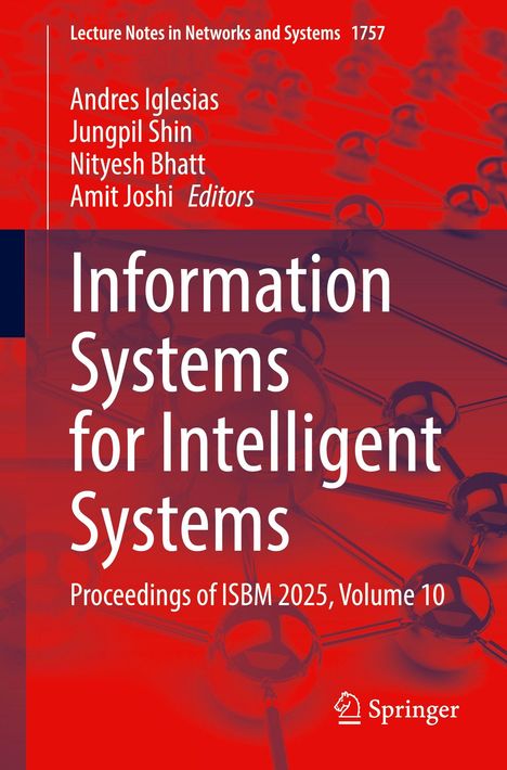 Text: "Information Systems for Intelligent Systems. Proceedings of ISBM 2025, Volume 10." Red-gelbes Hintergrunddesign.