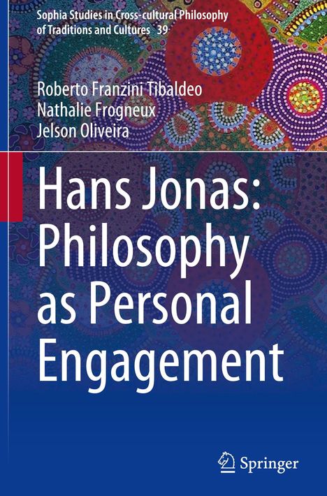 Titel: "Hans Jonas: Philosophy as Personal Engagement". Farbenfrohes, abstraktes Muster, Springer-Logo unten.