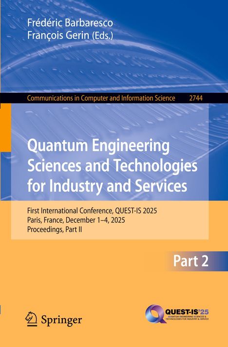 „Quantum Engineering Sciences and Technologies for Industry and Services“; Konferenzdetails; Springer-Logo unten.